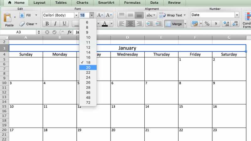 Cómo insertar un calendario Excel con plantillas