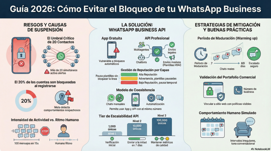 Infografia sobre bloqueos de whatsapp